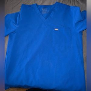 Xl royal blue one pocket scrub top